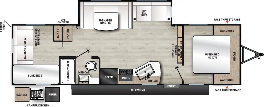 Aurora 29qbs Floorplan - Forest River Rv